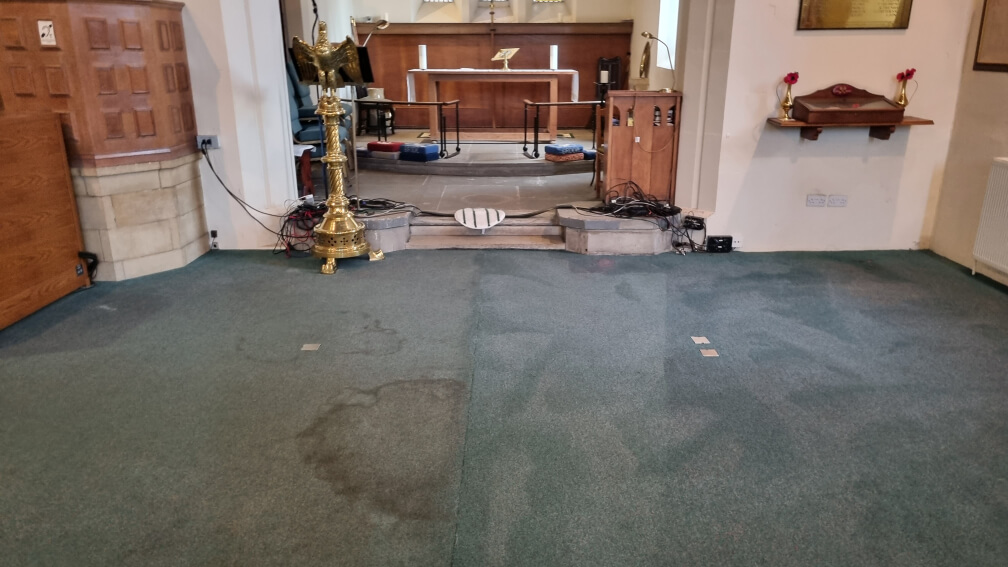 Office carpet stain removal